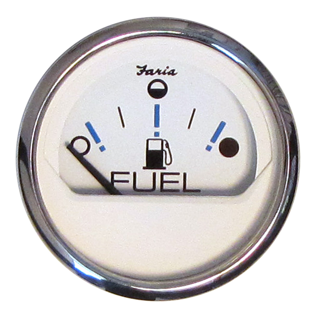 thumbnail image 2 of Faria Chesapeake SS White Fuel Gauge – 13801, Made In USA 2 of 5