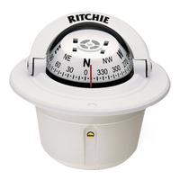 F-50W     Ritchie F-50W Explorer Compass - Flush Mount - White