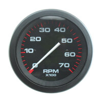 112278   BLA   Veethree Electronics Black Amega Domed Gauges