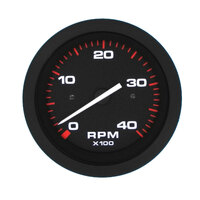 112282   BLA   Veethree Electronics Black Amega Domed Gauges