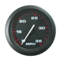 112284   BLA   Veethree Electronics Black Amega Domed Gauges