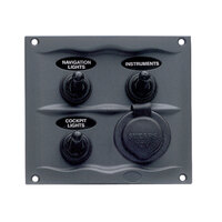113243   BLA   BEP Splash Proof Switch Fuse Panels - With Power Socket