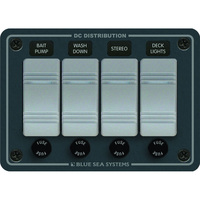8262     Blue Sea 8262 Waterproof Panel 4 Position - Slate Grey     14579