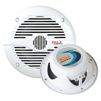 MR60W     Boss Audio MR60W 6.5" Round Marine Speakers - (Pair) White     15555