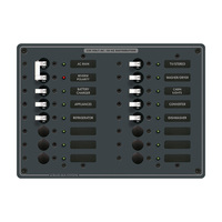 8564     Blue Sea 8564 Breaker Panel - AC Main + 14 Positions (European) - White     20886