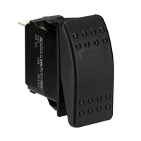 001-699     Paneltronics DPDT ON/OFF/ON Waterproof Contura Rocker Switch w/LEDs - Black     29786