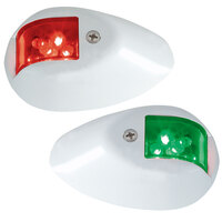 0602DP1WHT     Perko LED Side Lights - Red/Green - 12V - White Epoxy Coated Housing     33094