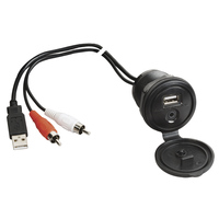 JENAUX     JENSEN USB &amp; Auxiliary Audio Input Jack - 10'     35251
