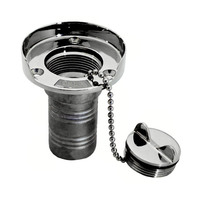 6001     Whitecap Gas Hose Deck Fill w/Splash Guard - 1-1/2" Chain     36264