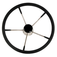 S-9004B     Whitecap Destroyer Steering Wheel - Black Foam, 15" Diameter     36300