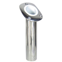 S-096     Whitecap Bluewater 30 Deg. Stamped S.S. Flush Mount Rod Holder     36420