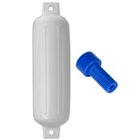 G-4-WHITE     Polyform G-4 Twin Eye Fender 6.5" x 22" - White w/Air Adapter     36799