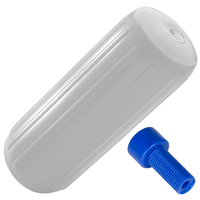 HTM-1-WHITE     Polyform HTM-1 Hole Through Middle Fender 6.3" x 15.5" - White w/Air Adapter     36817