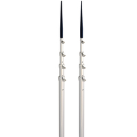 TX3916SL/SL     Lee's 16.5' Bright Silver Black Spike Telescopic Poles f/Sidewinder     40169