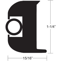 V11-3447BBK50-2     TACO Flex Vinyl Rub Rail Kit - Black w/Black Insert - 50' - 1-1/4"     40418