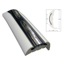 V11-9811WCM70-2     TACO Semi-Rigid Rub Rail Kit - White w/Flex Chrome Insert - 70'     40422