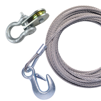 P1096600AJ     Powerwinch 50' x 7/32" Stainless Steel Universal Premium Replacement Galvanized Cable w/Pulley Block     46033