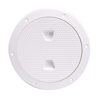 DP62-W     Beckson 6" Non-Skid Screw-Out Deck Plate - White     46431