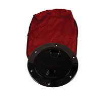 DP40BB     Beckson 4" Stow-Away Deck Plate - Black w/12" Bag     46441