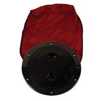 DP60BB     Beckson 6" Stow-Away Deck Plate - Black w/12" Bag     46443