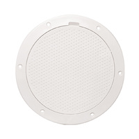 DP63-W     Beckson 6" Non-Skid Pry-Out Deck Plate - White     46452