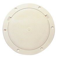 DP83-N     Beckson 8" Non-Skid Pry-Out Deck Plate - Beige     46457