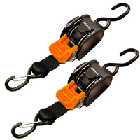 F111640     CargoBuckle Mini G3 Retractable Tie-Down w/ Dual S-Hooks 1" x 72" - Pair     46474