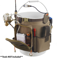 WL3506     Wild River RIGGER 5 Gallon Bucket Organizer w/Light, Plier Holder & Retractable Lanyard     46839