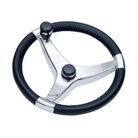 7241321FGK     Schmitt &amp; Ongaro Evo Pro 316 Cast Stainless Steel Steering Wheel w/Control Knob - 13.5" Diameter     49145
