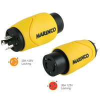 S20-30     Marinco Straight Adapter 20Amp Locking Male to 30Amp Locking Female Connector     49224
