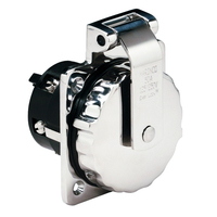 6373EL     Marinco 6373EL 50Amp 125/250V Stainless Steel Inlet w/o Rear Safety Enclosure     49245
