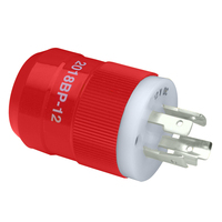 2018BP-12     Marinco 2018BP-12 Locking Charger Plug (Male) - Red     49246