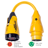 P503-30     Marinco P503-30 EEL 30A-125V Female to 50A-125V Male Pigtail Adapter - Yellow     49360