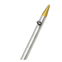 OC-0421VEL8     TACO 8' Center Rigger Pole - Silver w/Gold Rings & Tips - 1-⅛" Butt End Diameter     49542