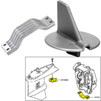 21102AL     Tecnoseal Anode Kit w/Hardware - Yamaha 150-200HP Left Hand Rotation - Aluminum     52047