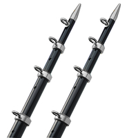 OT-0552BKA186     TACO 18' Telescopic Outrigger Poles HD 1-1/2" - Black/Silver     54067
