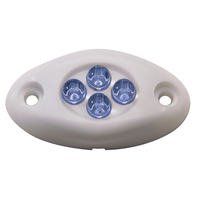 004-2100-7     Innovative Lighting Courtesy Light - 4 LED Surface Mount - Blue LED/White Case     54223