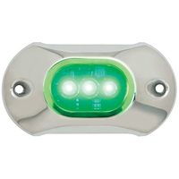 65UW03G-7     Attwood Light Armor Underwater LED Light - 3 LEDs  - Green     54556