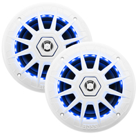 MRGB65     Boss Audio MRGB65 Coaxial Marine 6.5" Speakers w/RGB LED Lights     54593