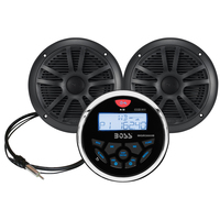 MCKGB350B.6     Boss Audio MCKGB350B.6 Combo - Marine Gauge Radio w/Antenna &amp; 2 6.5" Speakers - Black     54604