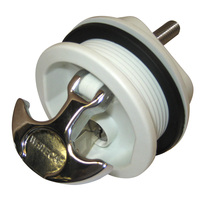 S-226WC     Whitecap T-Handle Latch - Chrome Plated Zamac/White Nylon - Locking - Freshwater Use Only     56304