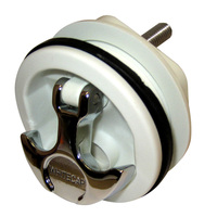 S-230WC     Whitecap T-Handle Latch - Chrome Plated Zamac/White Nylon - No Lock - Freshwater Use Only     56306