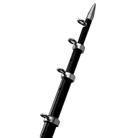 OC-0422BKA8     TACO 8' Black/Silver Center Rigger Pole - 1-1/8" Diameter     58986