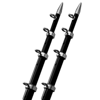 OT-0442BKA15     TACO 15' Black/Silver Outrigger Poles - 1-1/8" Diameter     58989