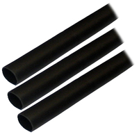 305103     Ancor Adhesive Lined Heat Shrink Tubing (ALT) - 1/2" x 3" - 3-Pack - Black     60065