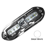 SCM-6-GW-20     Shadow-Caster SCM-6 LED Underwater Light w/20' Cable - 316 SS Housing - Great White     62495
