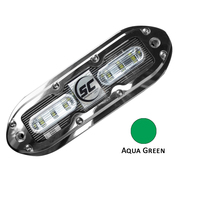 SCM-6-AG-20     Shadow-Caster SCM-6 LED Underwater Light w/20' Cable - 316 SS Housing - Aqua Green     62501