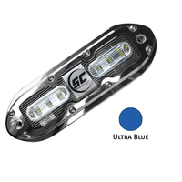 SCM-6-UB-20     Shadow-Caster SCM-6 LED Underwater Light w/20' Cable - 316 SS Housing - Ultra Blue     62503