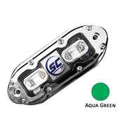 SCM-4-AG-20     Shadow-Caster SCM-4 LED Underwater Light w/20' Cable - 316 SS Housing - Aqua Green     62517