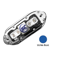 SCM-4-UB-20     Shadow-Caster SCM-4 LED Underwater Light w/20' Cable - 316 SS Housing - Ultra Blue     62522